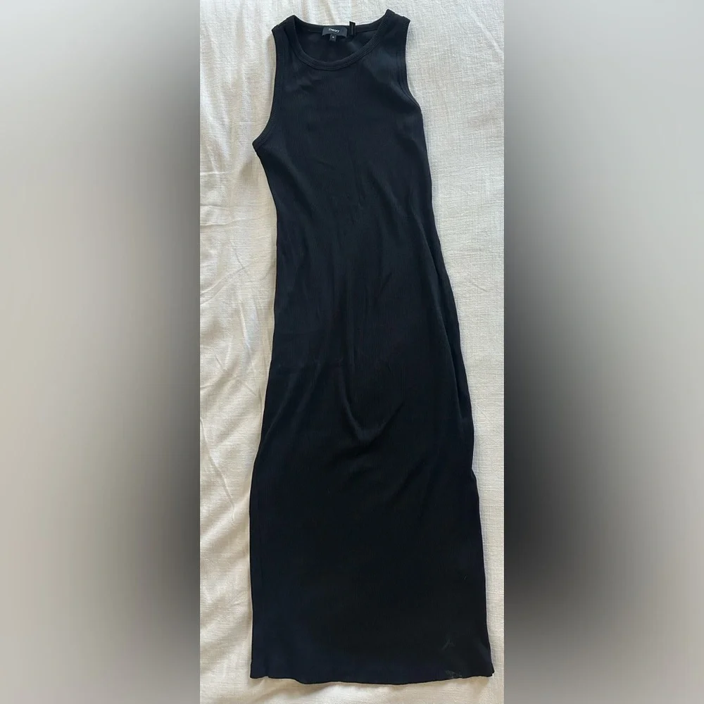 Theory Black Racer Tank Dress - Picture 2 of 6